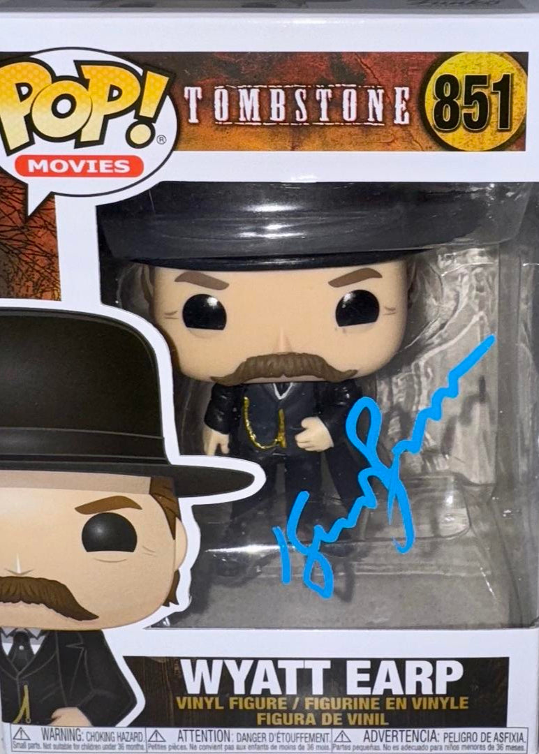 Kurt Russell Signed Funko Pop #851 Wyatt Earp Tombstone - Beckett COA #3